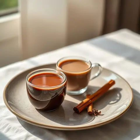 Cocoa tea. AI-generated photo.