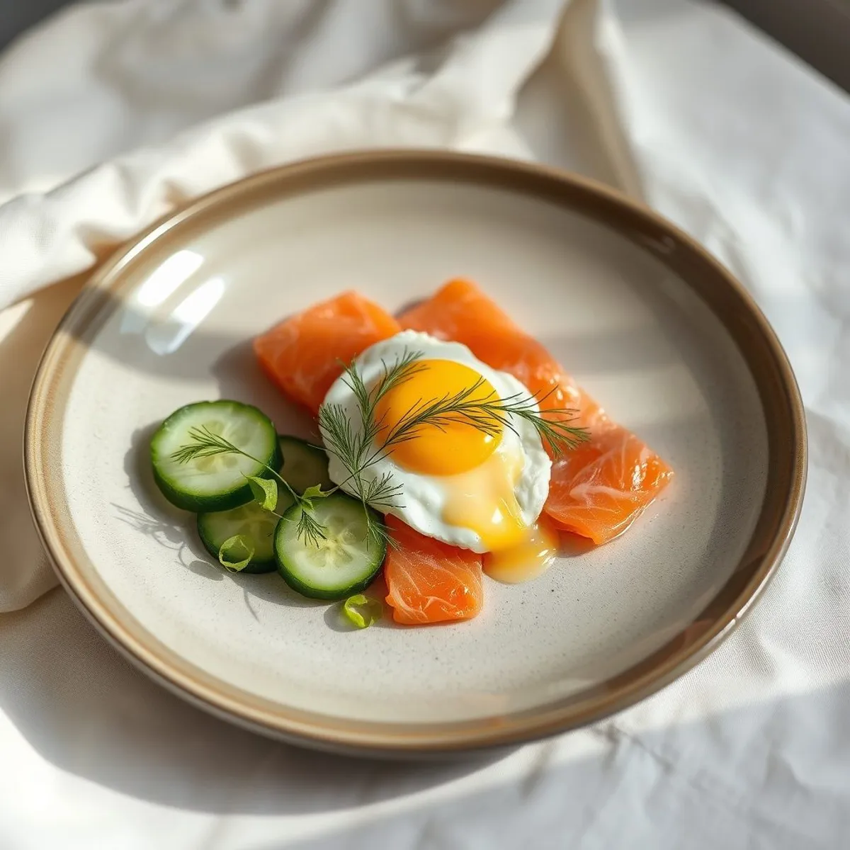 AI-generated photo Salmon brunch plate. AI-generated photo.