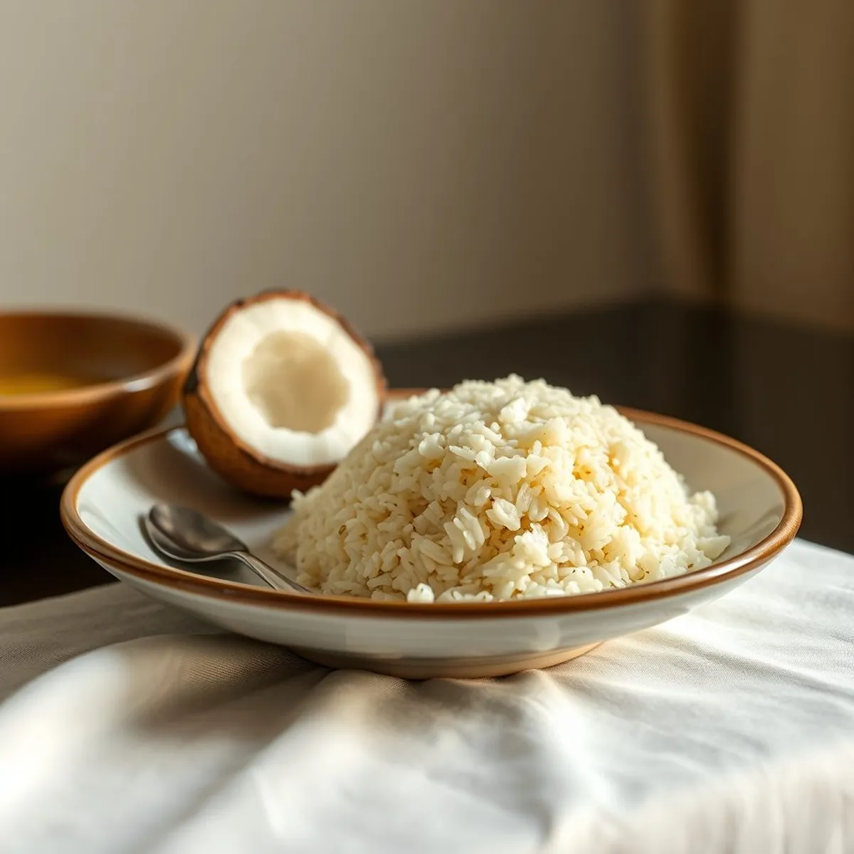AI-generated photo Arroz de coco. AI-generated photo.