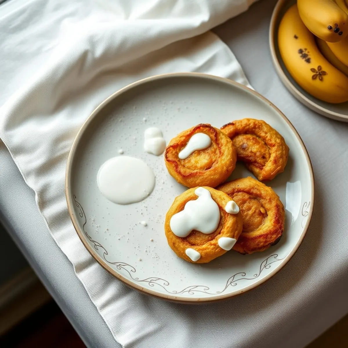 AI-generated photo Banana fritters. AI-generated photo.