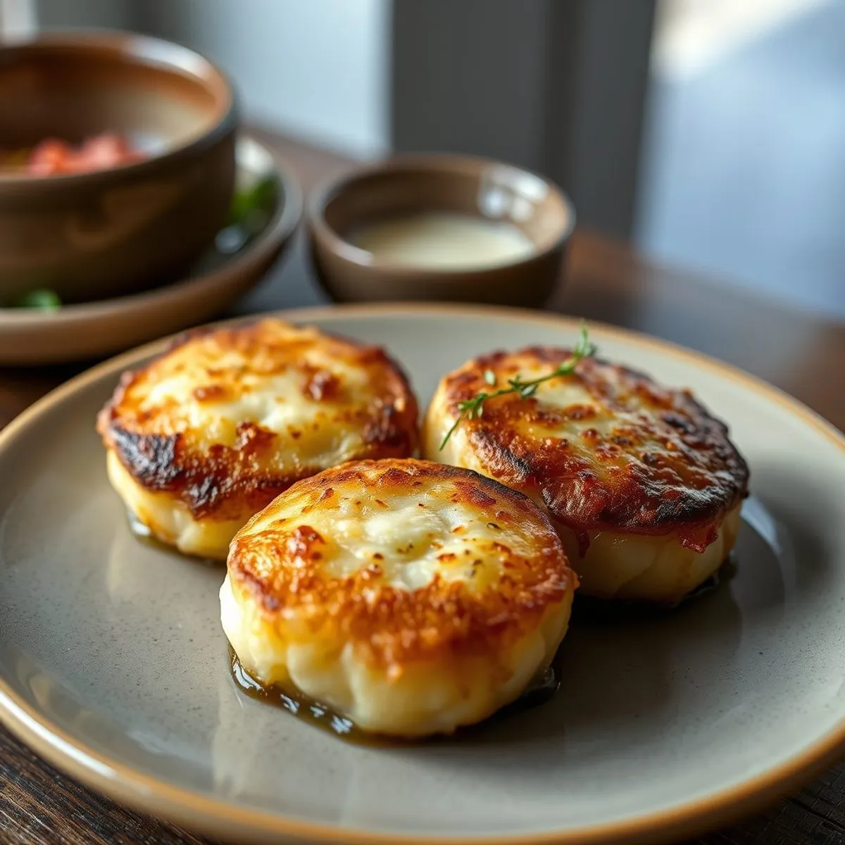 AI-generated photo Potato scallops. AI-generated photo.