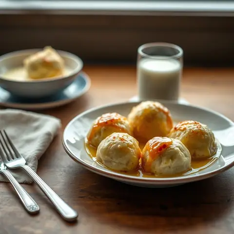 Fried cheese dumplings. AI-generated photo.