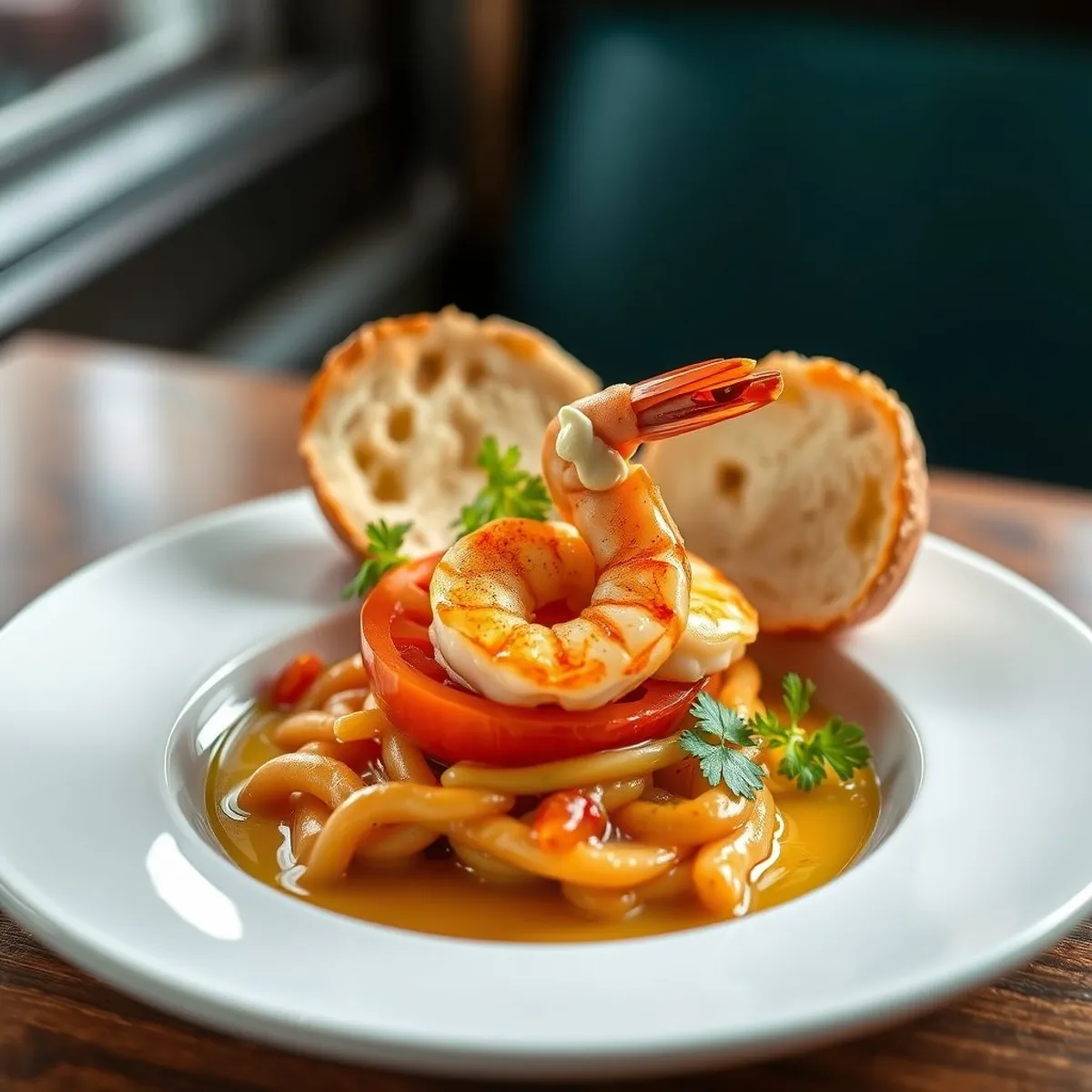 AI-generated photo Tomato shrimp. AI-generated photo.