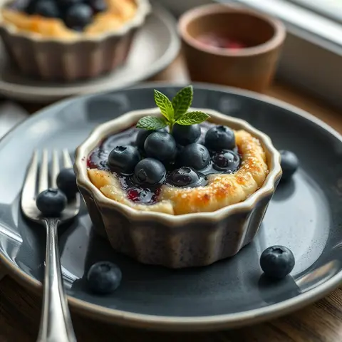 Blueberry grunt. AI-generated photo.