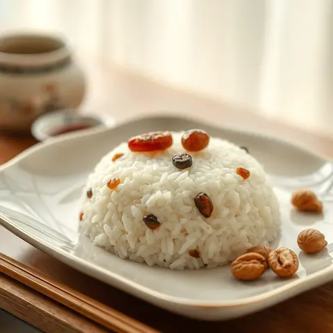 Eight-treasure rice. AI-generated photo.