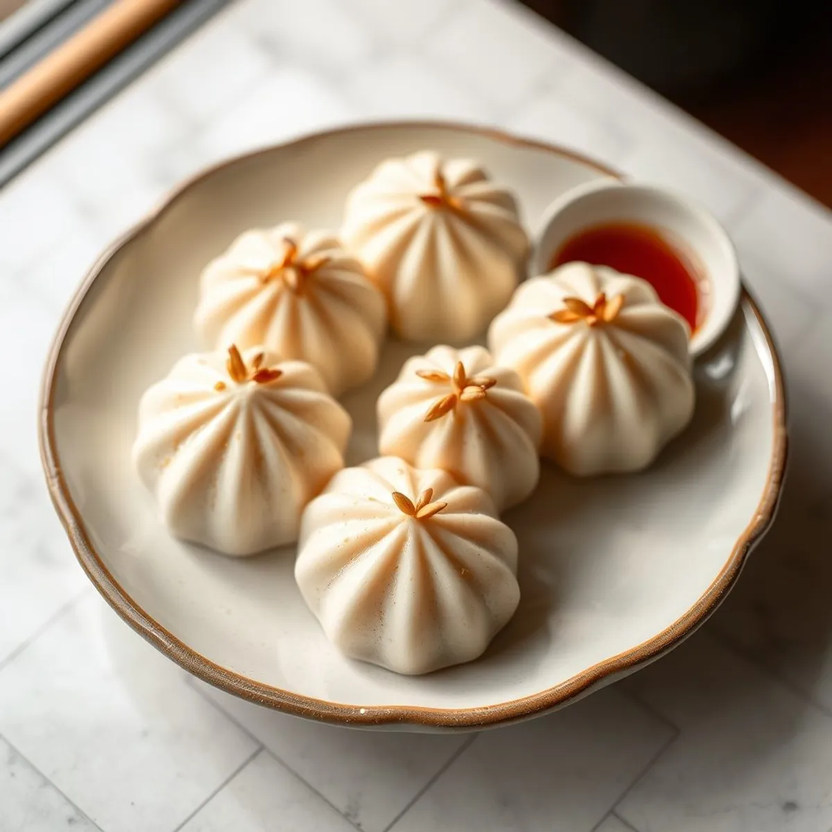 AI-generated photo Ginger tangyuan. AI-generated photo.