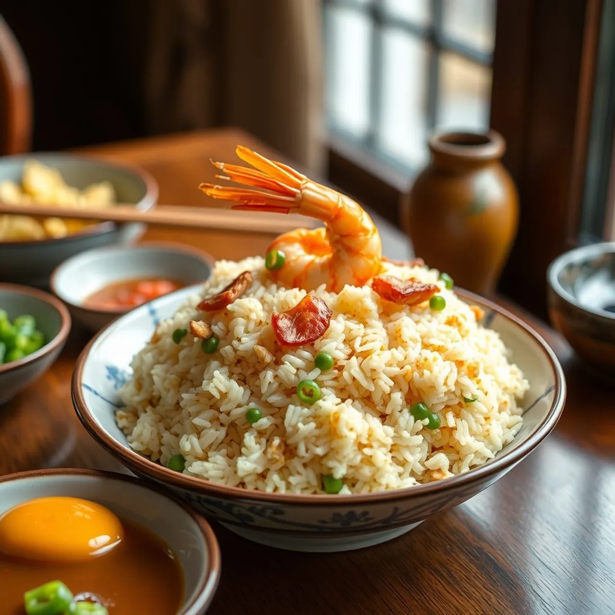 AI-generated photo Yangzhou fried rice. AI-generated photo.