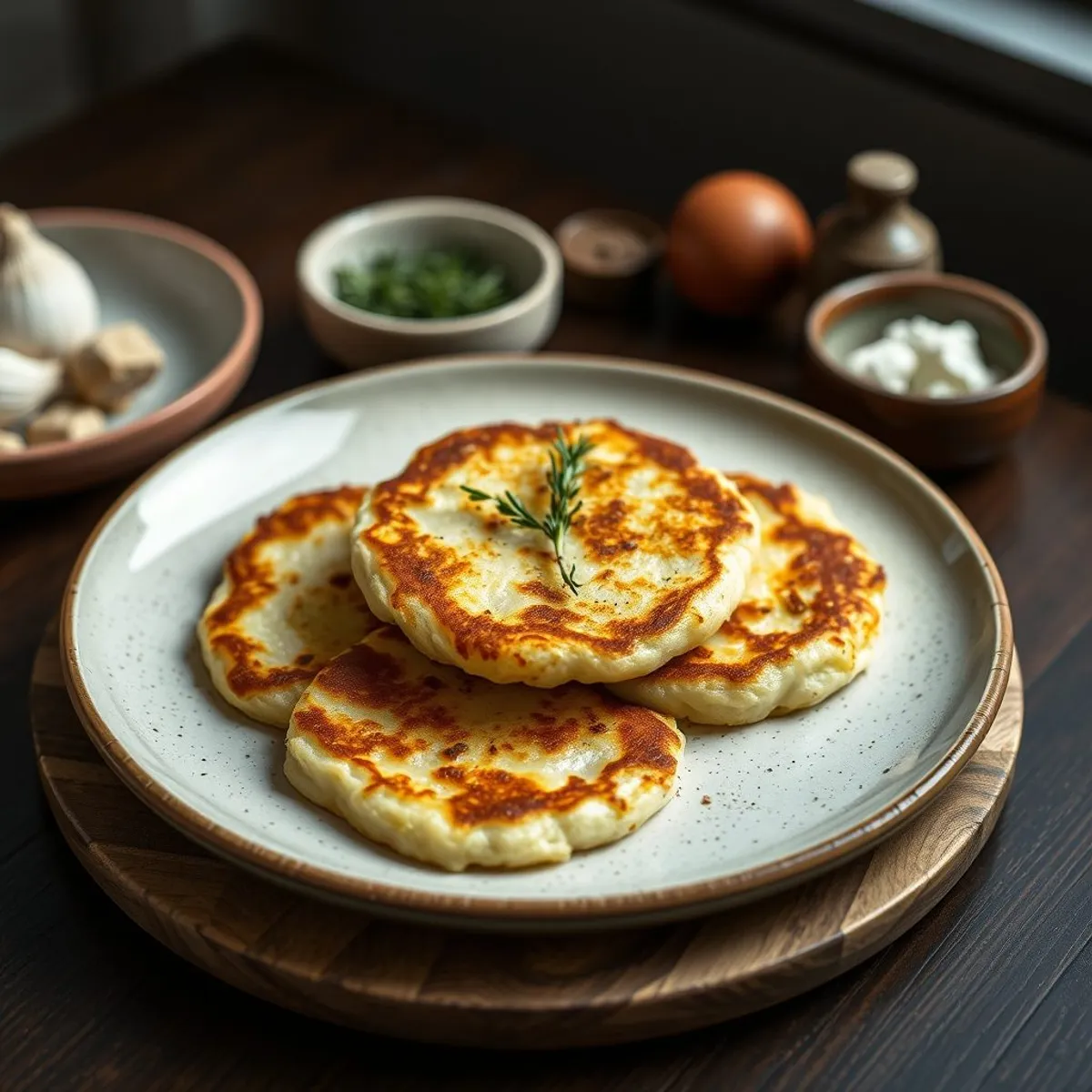 AI-generated photo Potato pancakes. AI-generated photo.