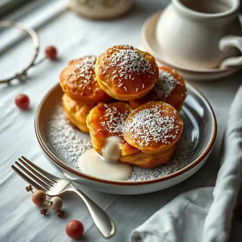 Aebleskiver. AI-generated photo.