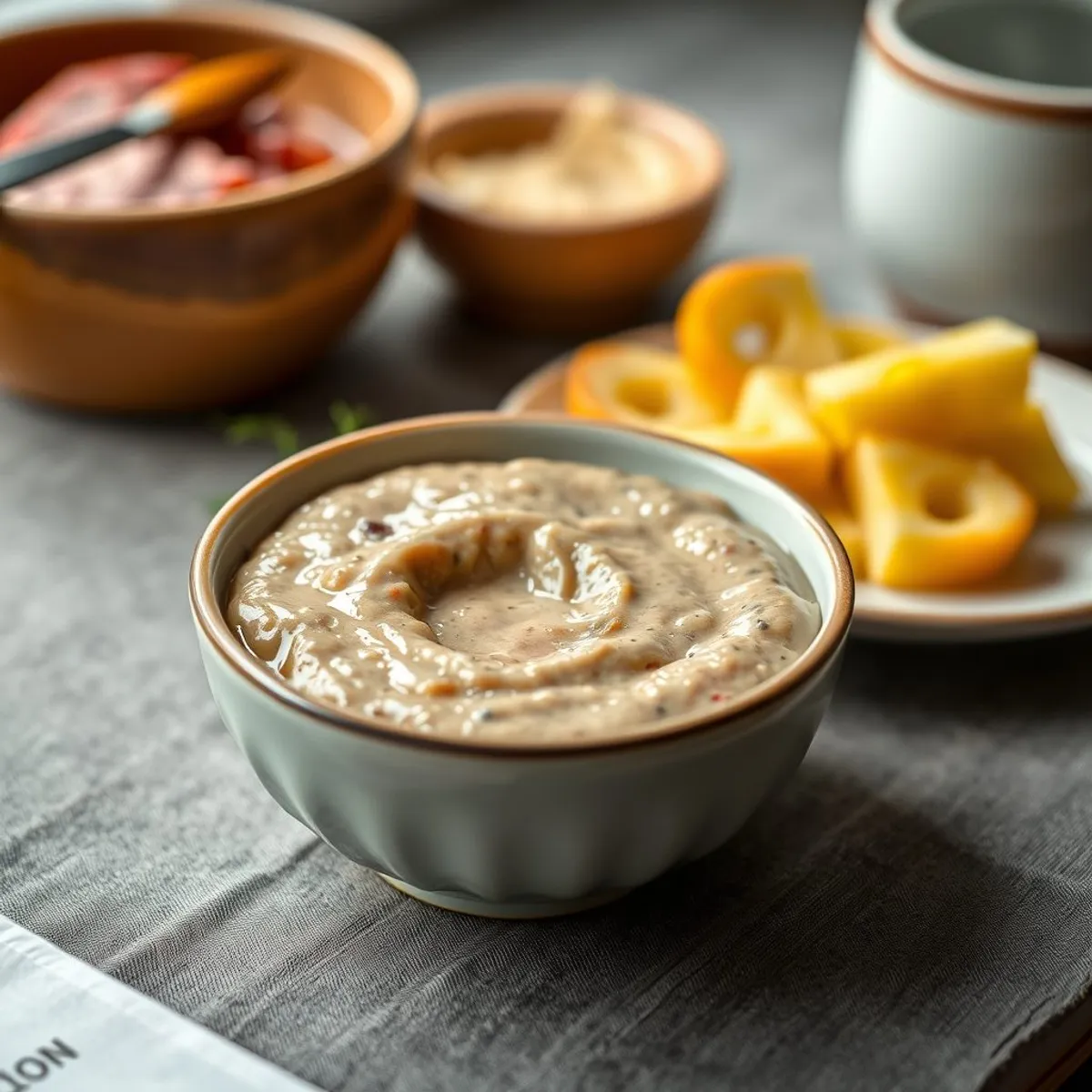 AI-generated photo Liver pate. AI-generated photo.