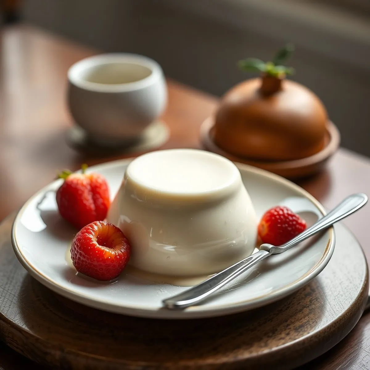 AI-generated photo Curd cream. AI-generated photo.