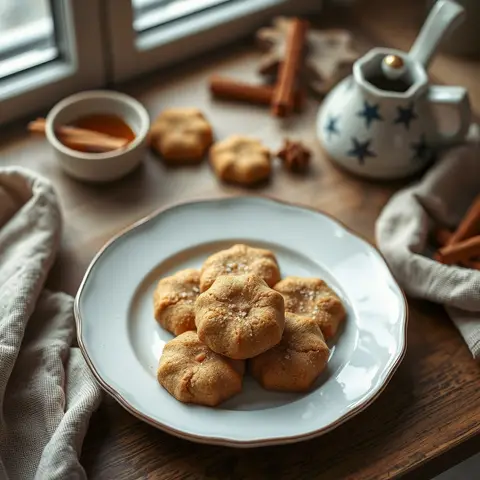 Ginger cookies. AI-generated photo.