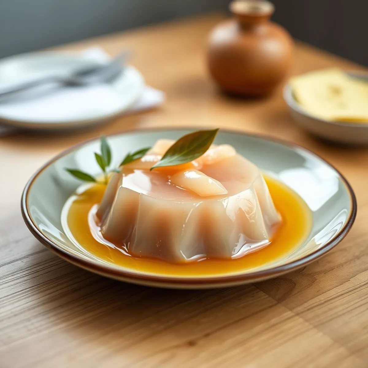 AI-generated photo Pork jelly. AI-generated photo.