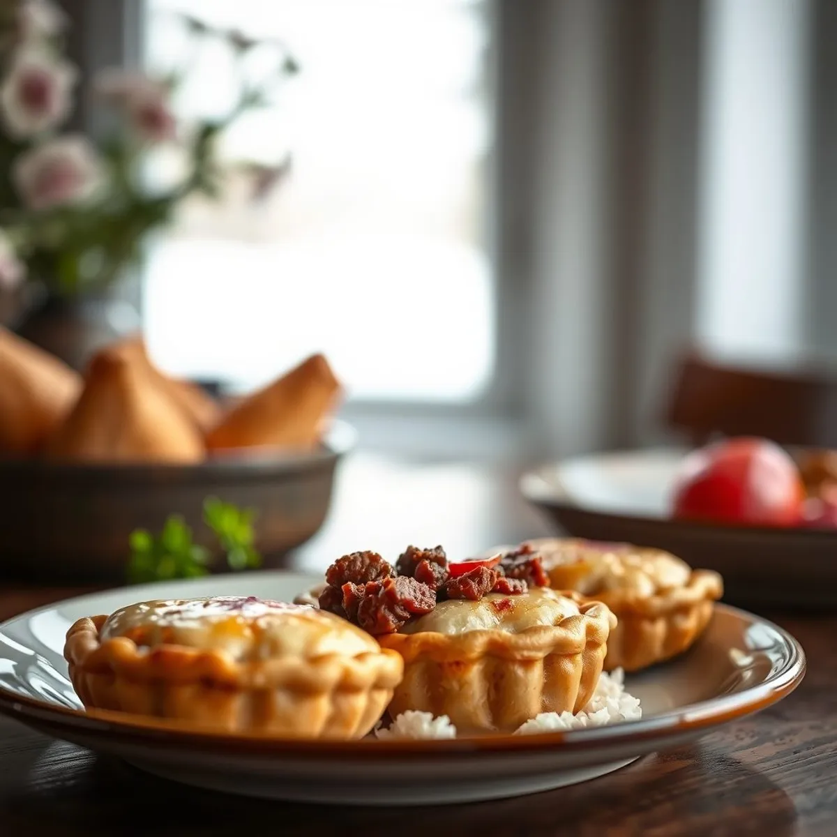 AI-generated photo Meat pies. AI-generated photo.