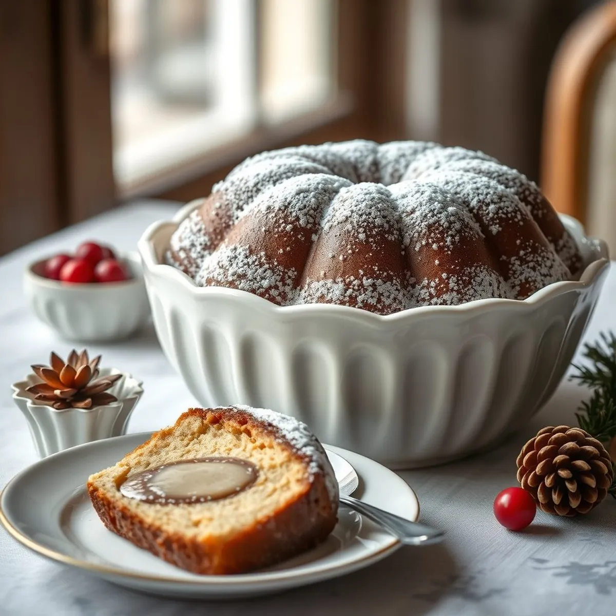 AI-generated photo Buche de Noel. AI-generated photo.