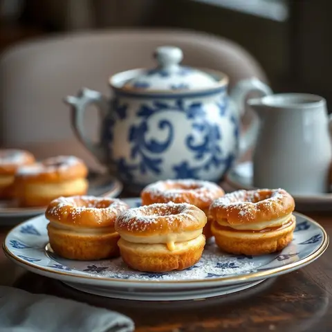 Caneles. AI-generated photo.