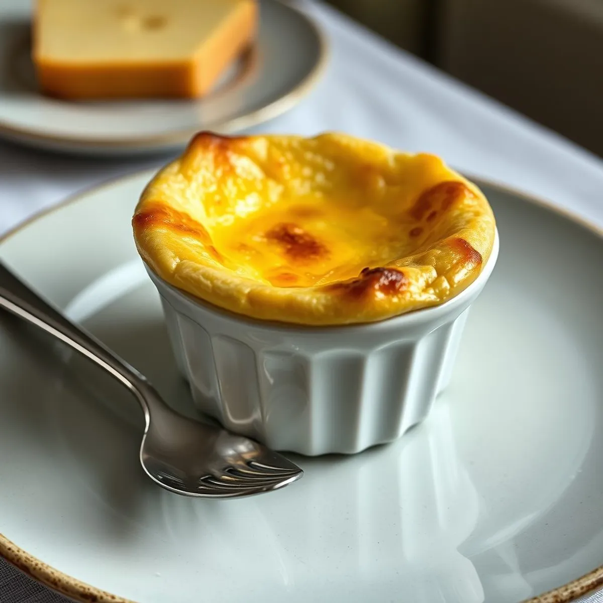 AI-generated photo Cheese souffle. AI-generated photo.