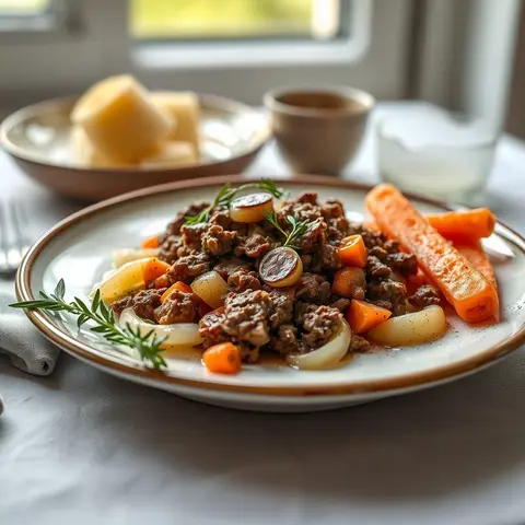 Hachis Parmentier. AI-generated photo.