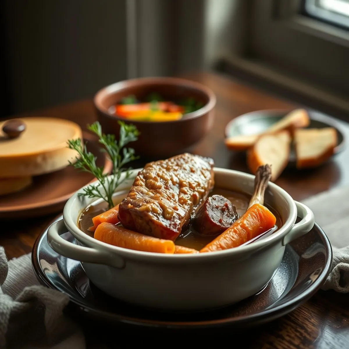 AI-generated photo Pot-au-feu. AI-generated photo.