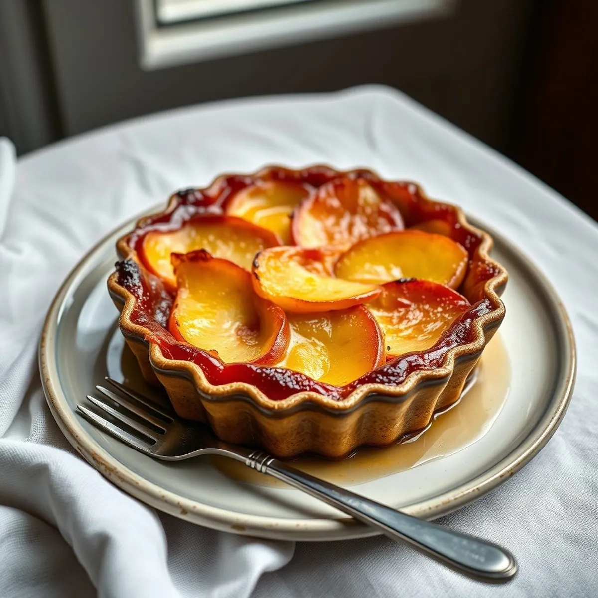 AI-generated photo Tarte Tatin. AI-generated photo.