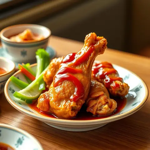 Swiss-sauce wings. AI-generated photo.