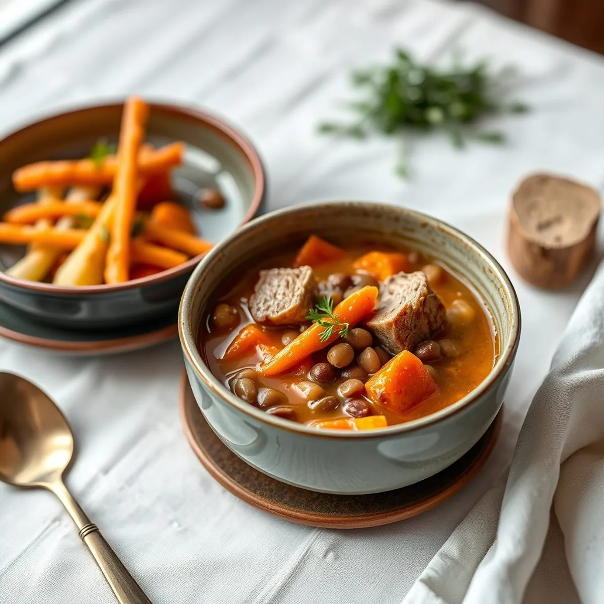 AI-generated photo Jokai bean soup. AI-generated photo.