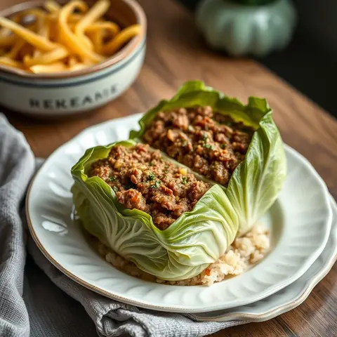 Stuffed cabbage. AI-generated photo.