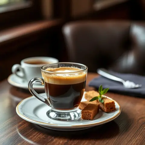 Irish coffee. AI-generated photo.