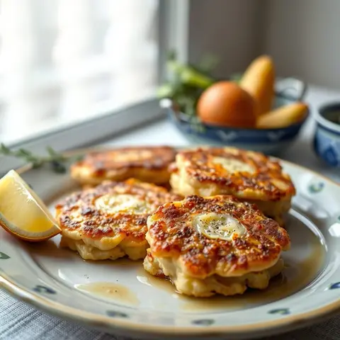 Latkes. AI-generated photo.