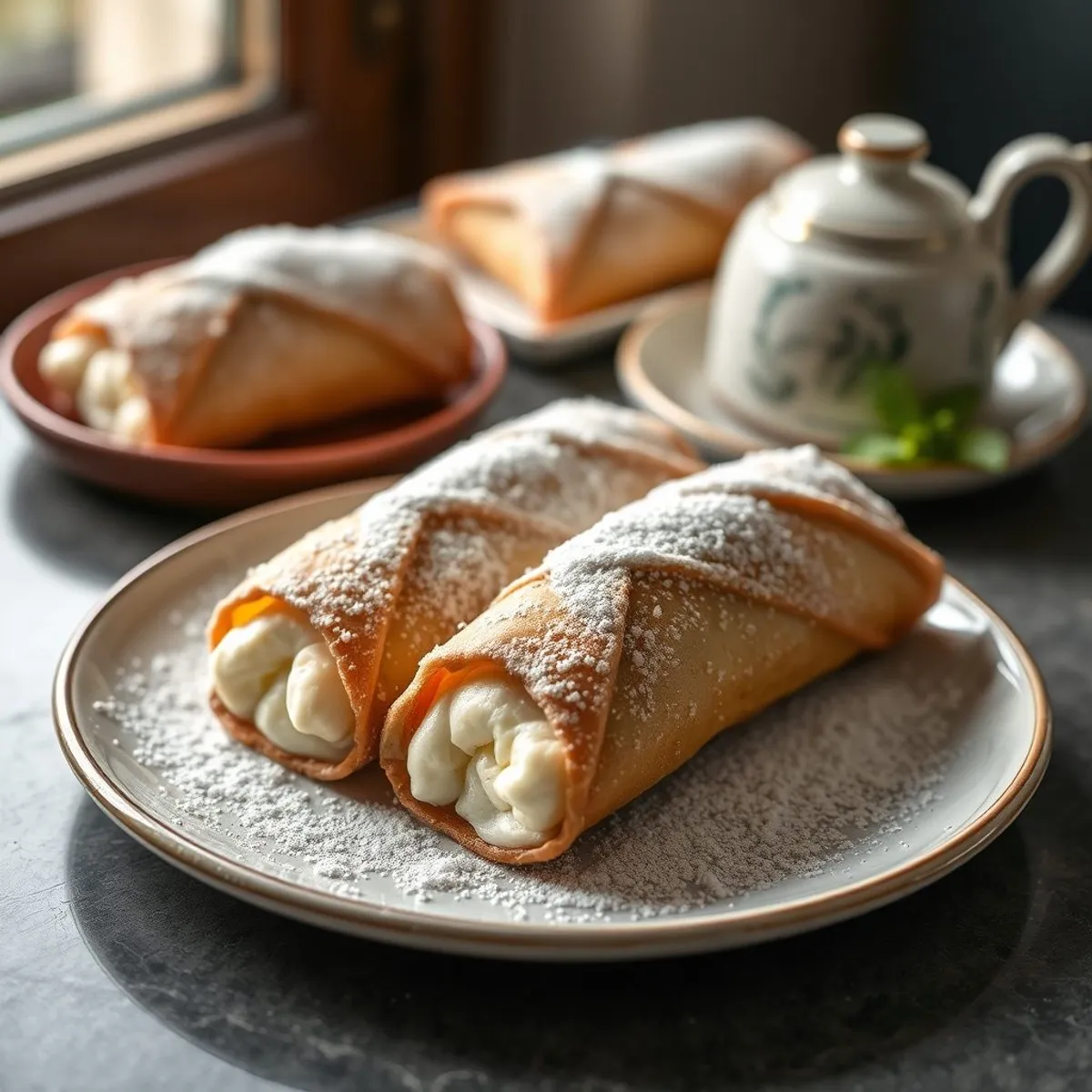 AI-generated photo Cannoli. AI-generated photo.
