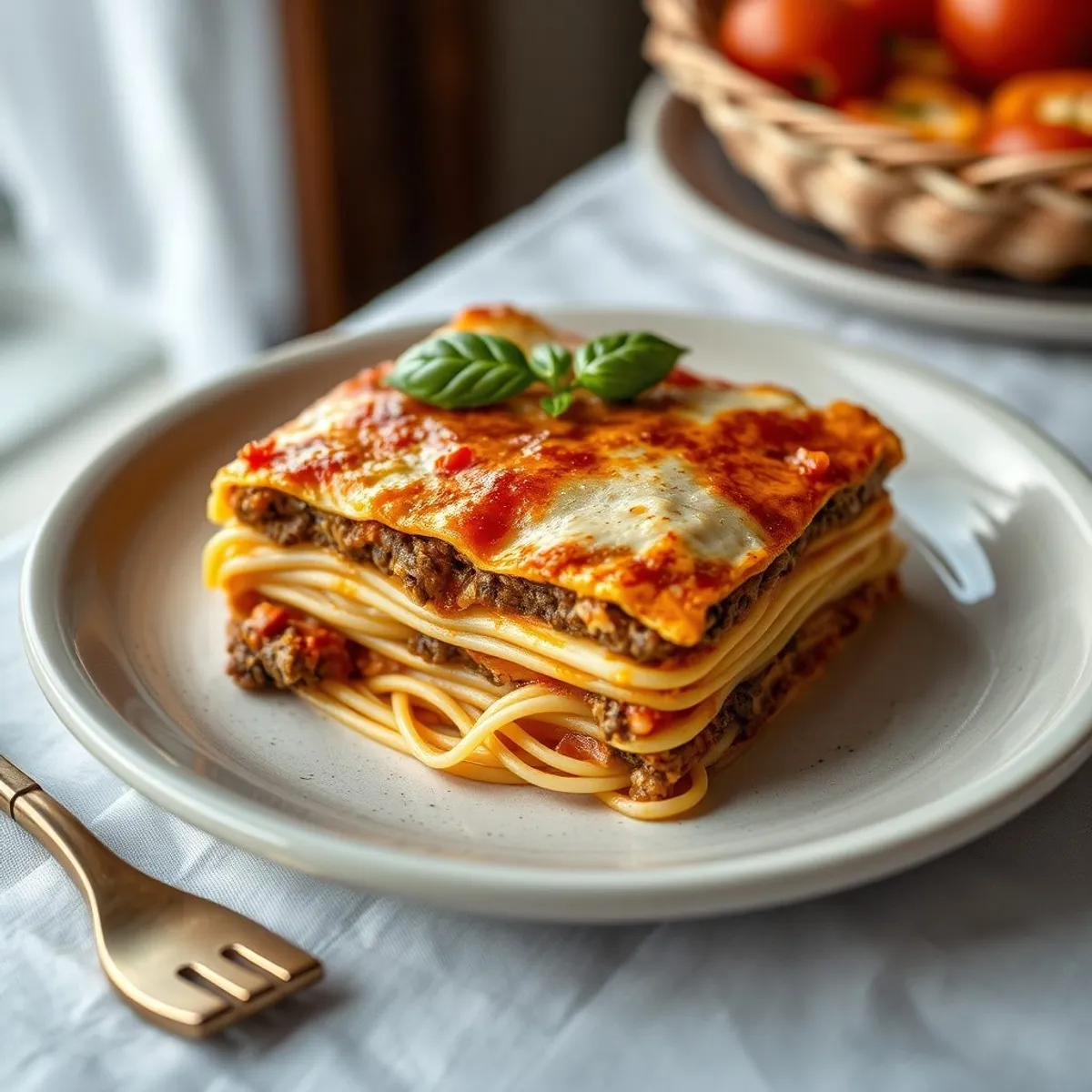 AI-generated photo Lasagna. AI-generated photo.