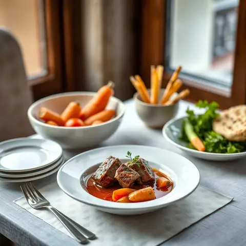 Osso buco. AI-generated photo.