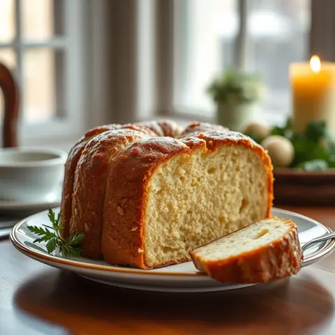Panettone bread. AI-generated photo.