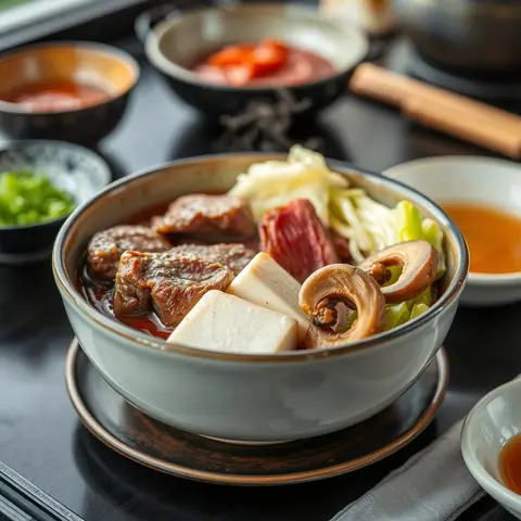 Sukiyaki. AI-generated photo.