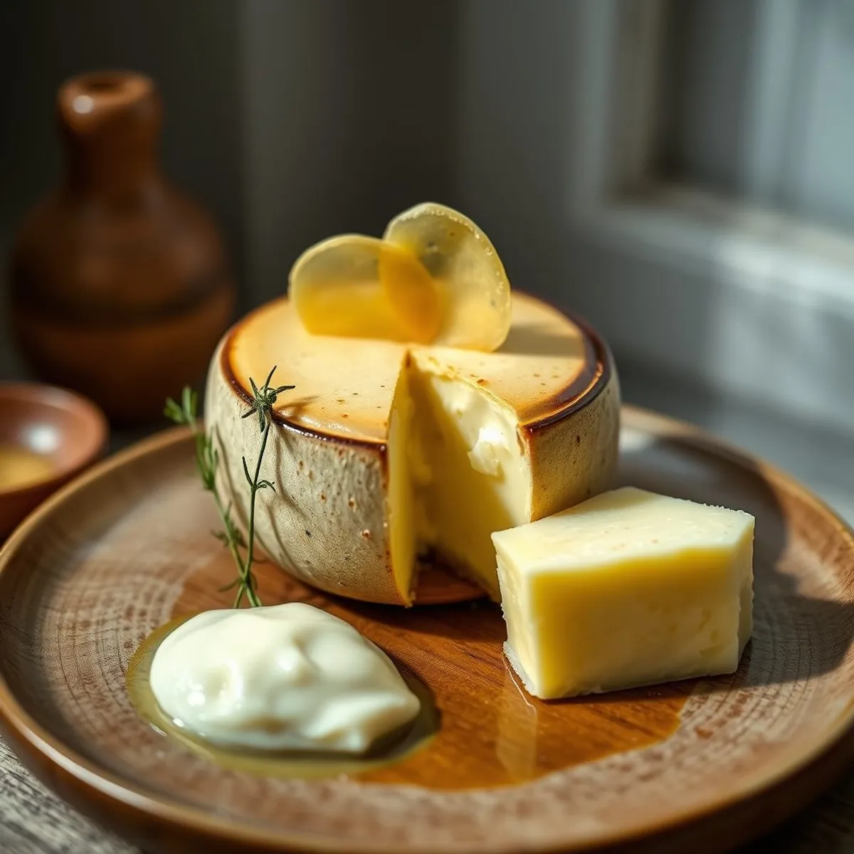 AI-generated photo Janu cheese. AI-generated photo.