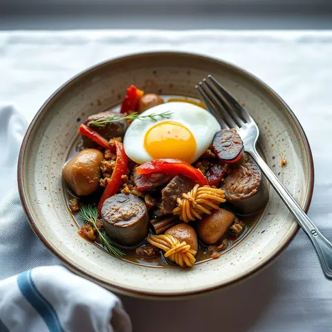 Beef olives. AI-generated photo.
