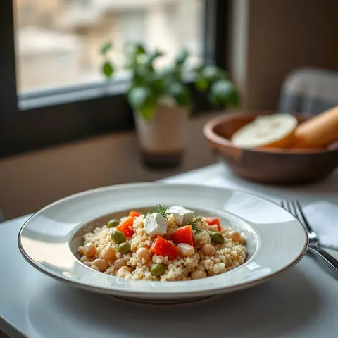 Fava couscous. AI-generated photo.