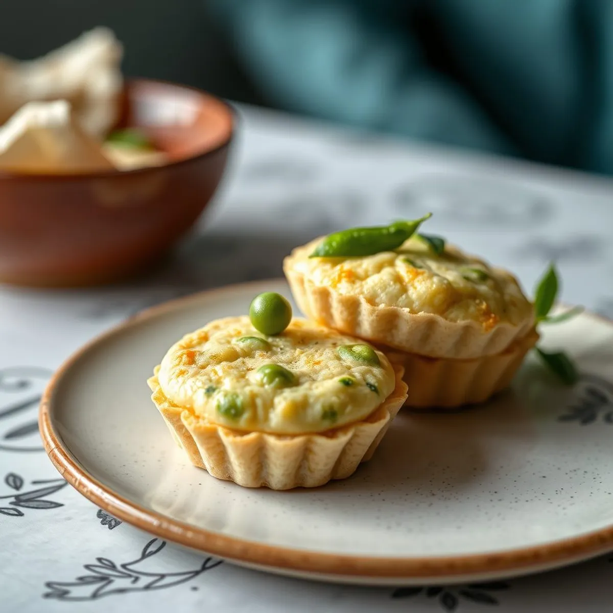 AI-generated photo Pea cakes. AI-generated photo.
