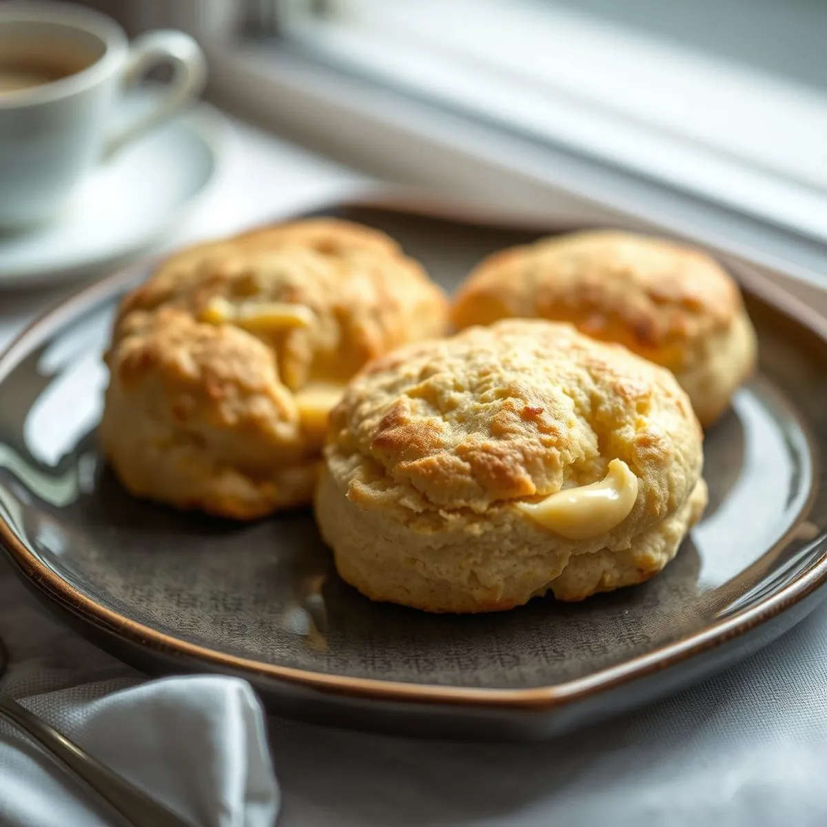 AI-generated photo Cheese scones. AI-generated photo.