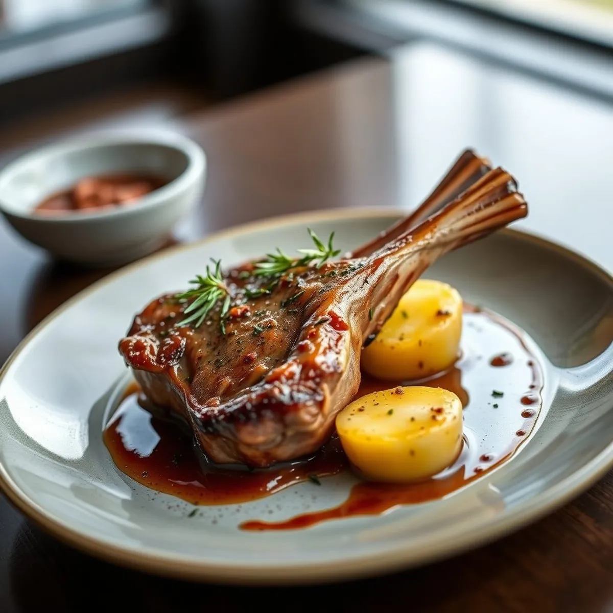 AI-generated photo Lamb chops. AI-generated photo.