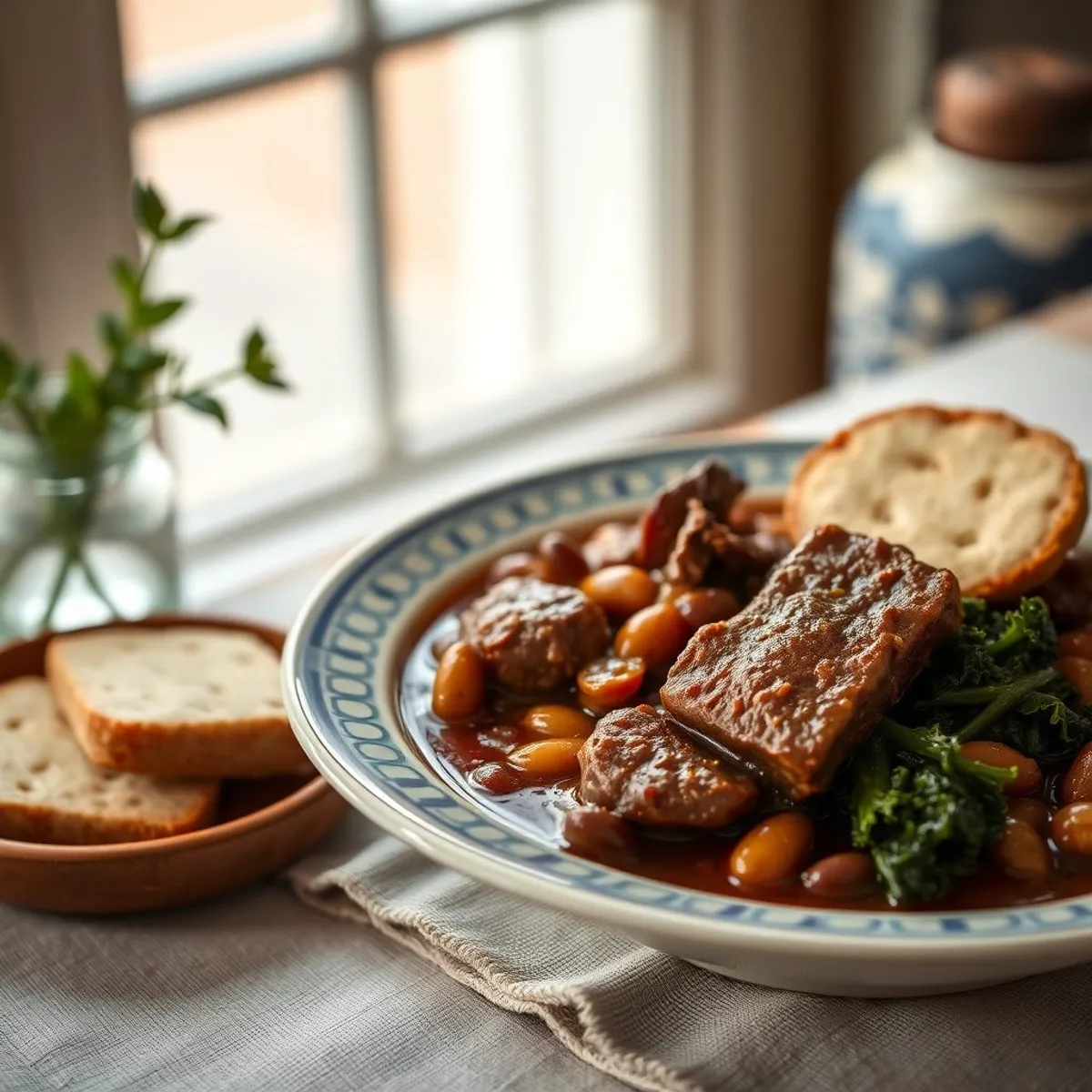 AI-generated photo Portuguese feijoada. AI-generated photo.