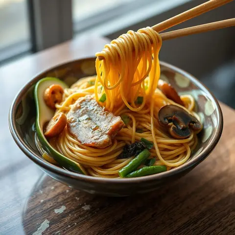 Bak chor mee. AI-generated photo.