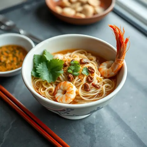 Hokkien mee. AI-generated photo.