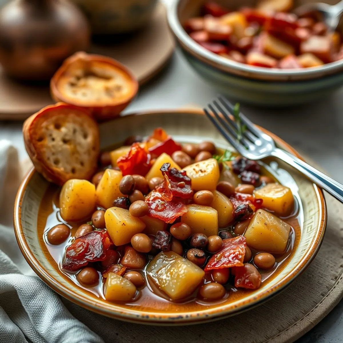 AI-generated photo Potato and beans. AI-generated photo.