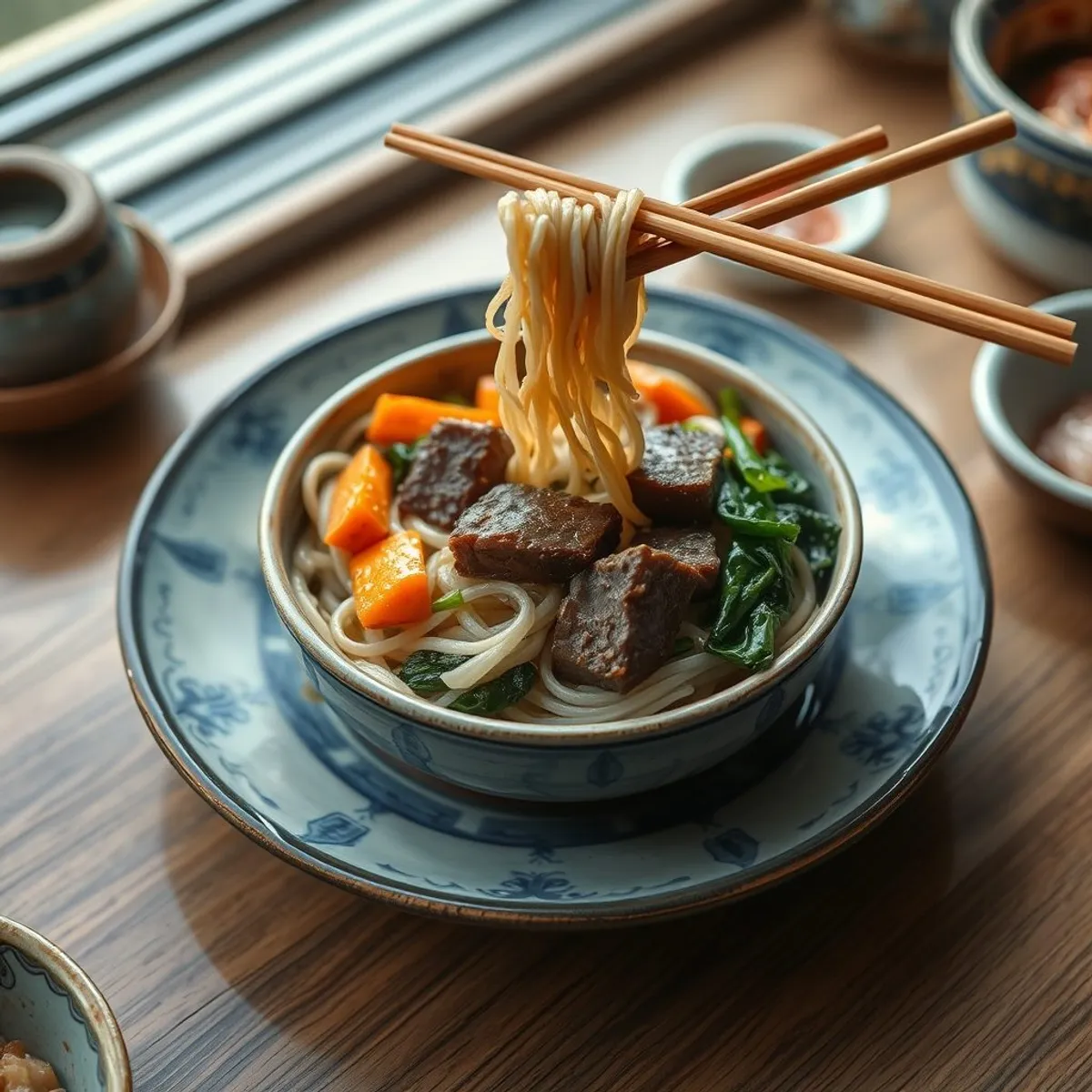 AI-generated photo Japchae. AI-generated photo.