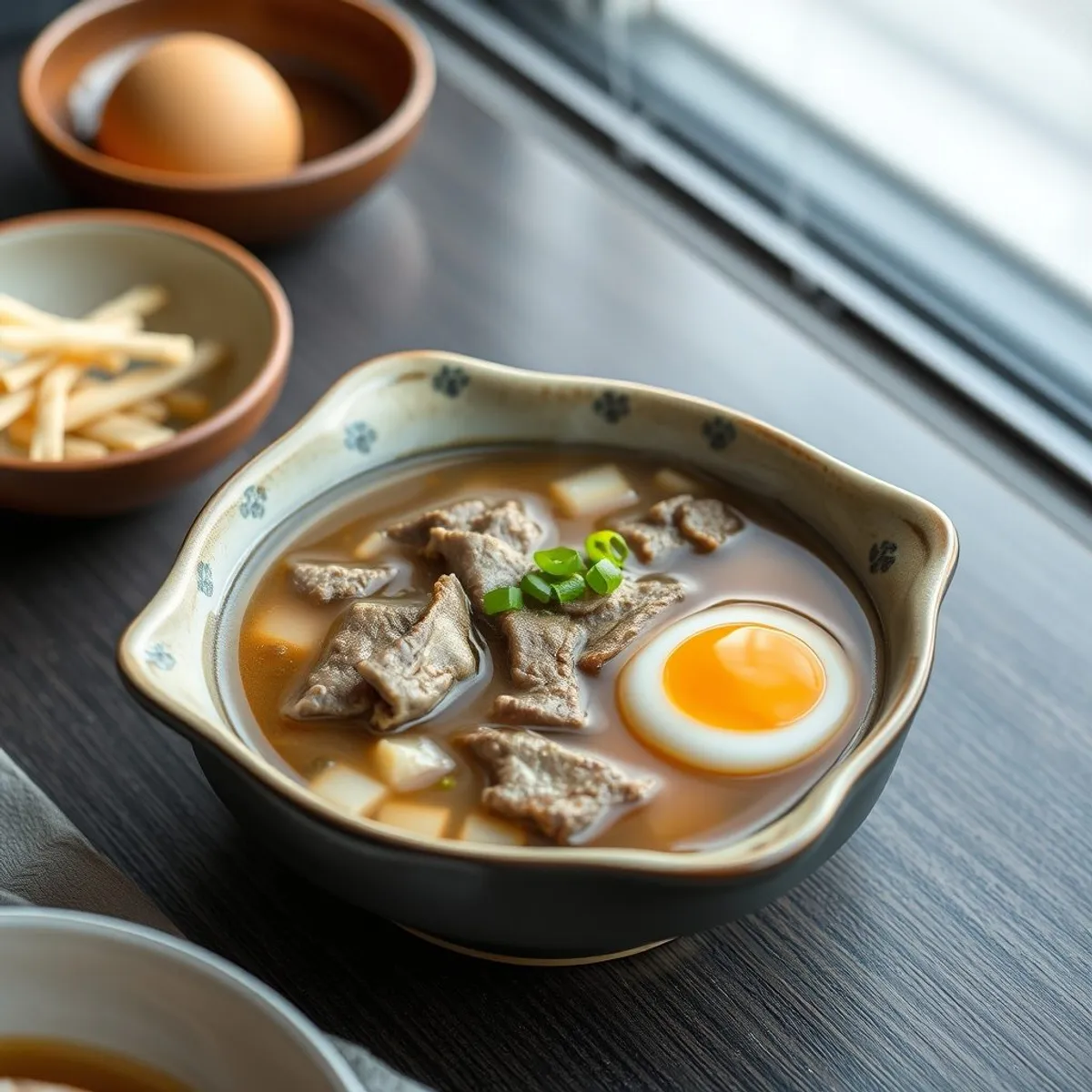 AI-generated photo Tteokguk. AI-generated photo.