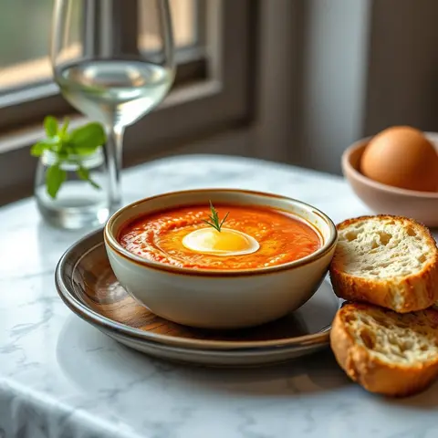 Salmorejo. AI-generated photo.