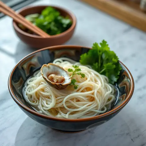 Oyster vermicelli. AI-generated photo.