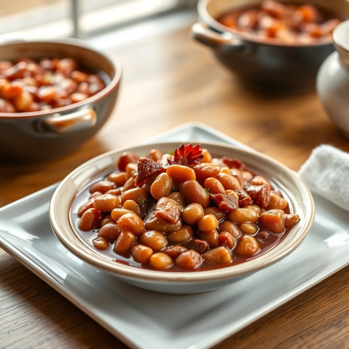 AI-generated photo Boston baked beans. AI-generated photo.