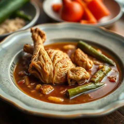 Chicken gumbo. AI-generated photo.